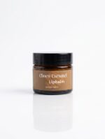 Choco Caramel Lip Balm jar - natural chocolate caramel flavored lip balm by ROMANA
