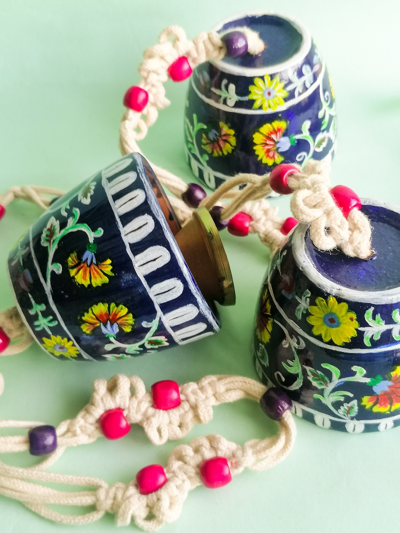 Hand Painted Clay Bell Hand Painted Clay Bell