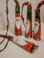 Jingle all the way with santa! Handmade clay bell created by ROMANA - Image 2