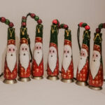 Jingle all the way with santa! Handmade clay bell created by ROMANA