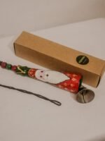 Jingle all the way with santa! Handmade clay bell created by ROMANA - Image 4