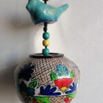 ROMANA Handpainted Tellavera de México clay bell